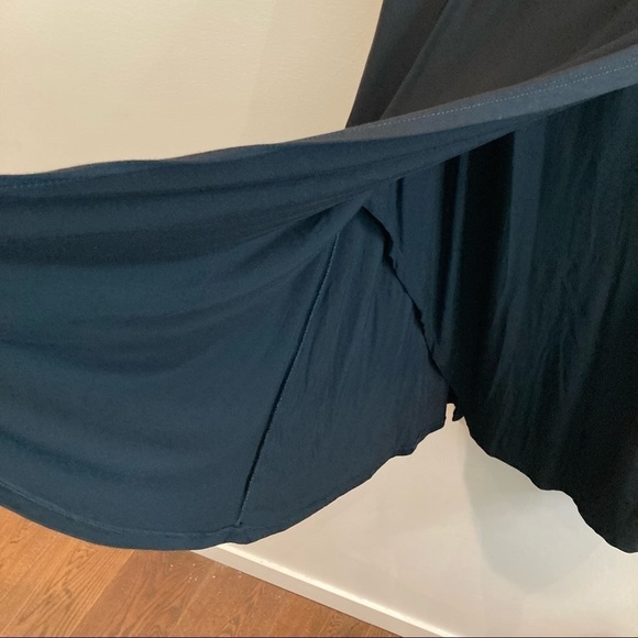 TORRID Sz 1 Faux Wrap Midi Jersey Knit 3/4 Sleeves Elastic Waist Band Dress - Picture 9 of 12